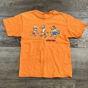 Vintage 90s TNT Chump Beach Surfer Skate Orange T-Shirt - Kids Large 7